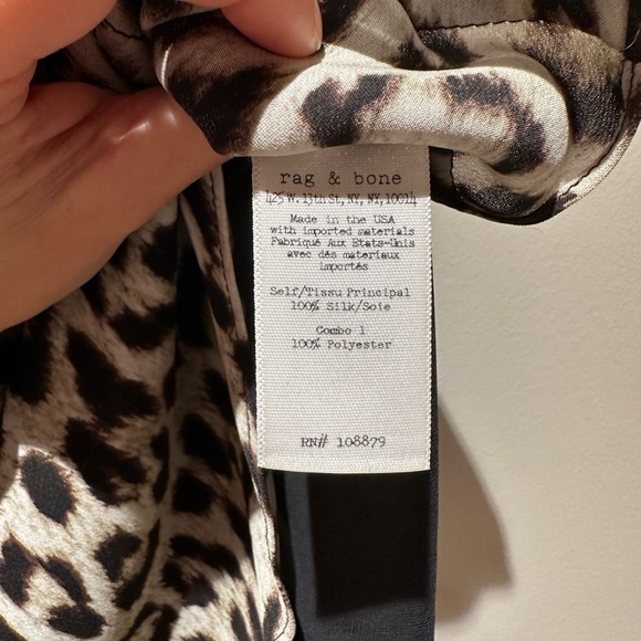 Rag & bone leopard print silk and mesh tank size xs - Picture 5 of 5